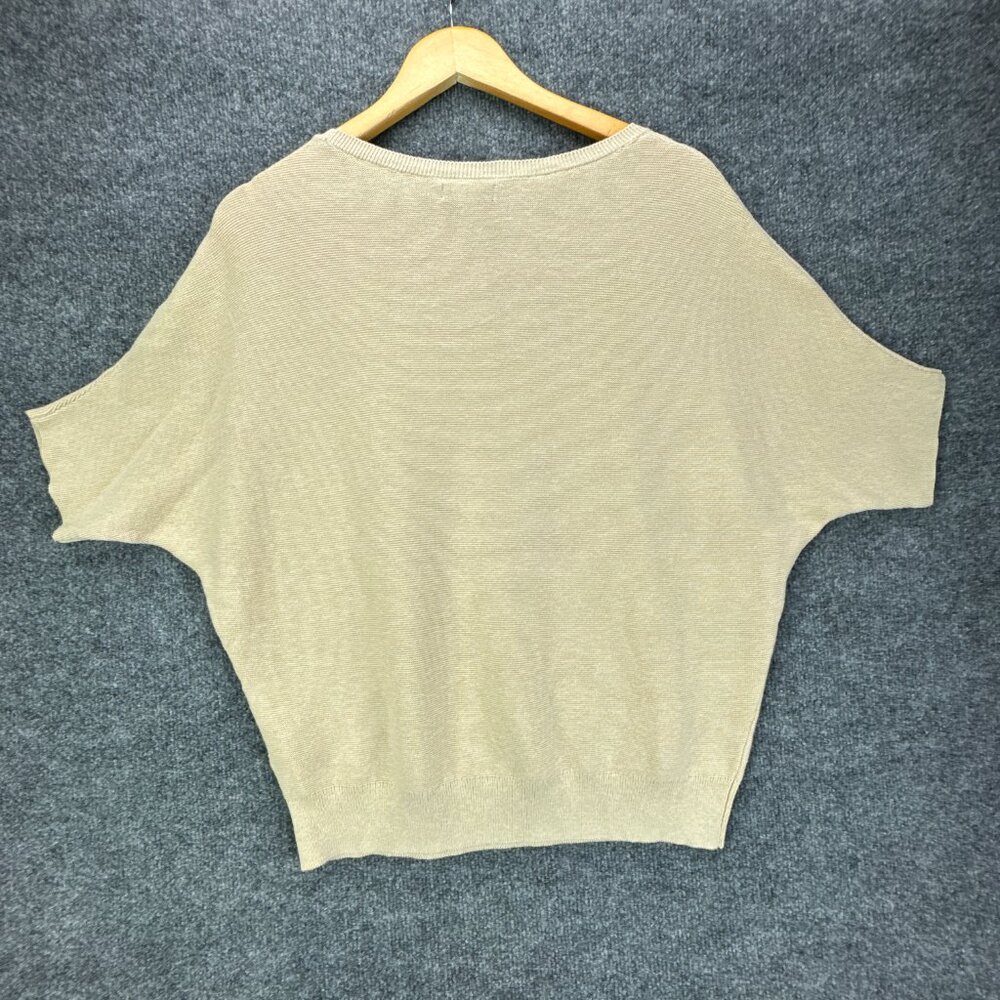 **SOLD**Quince Sweater Womens Medium Beige Cashmere Blend Dolman Minimalist - Picture 2 of 8